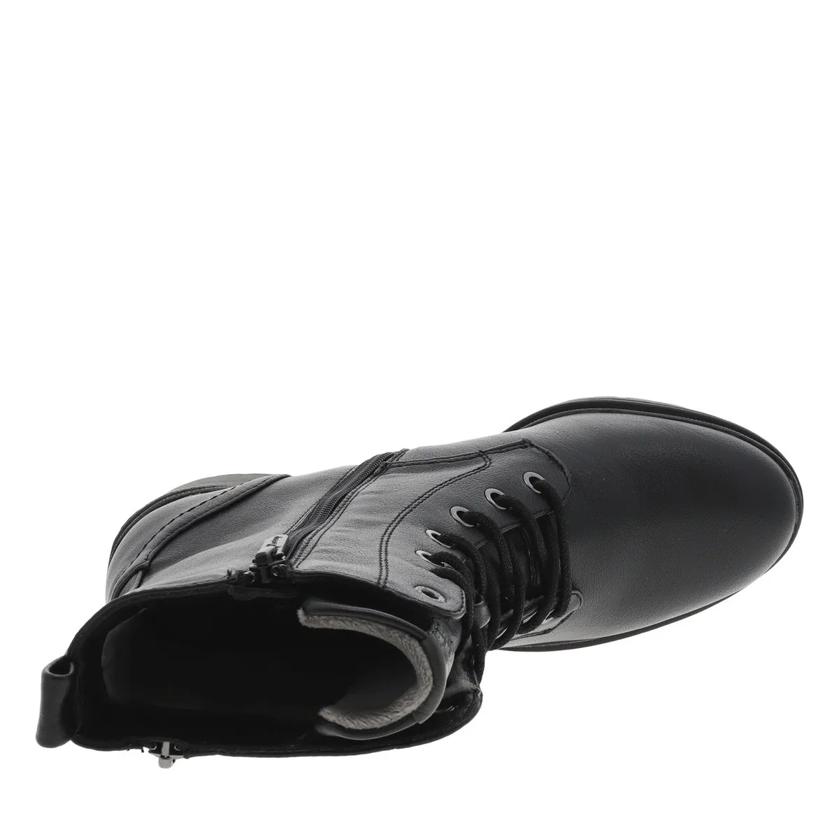 Boots noires à talon bottier