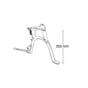 Béquille centrale BUZZETTI noir scooter Yamaha SLIDER 50 MBK STUNT 50