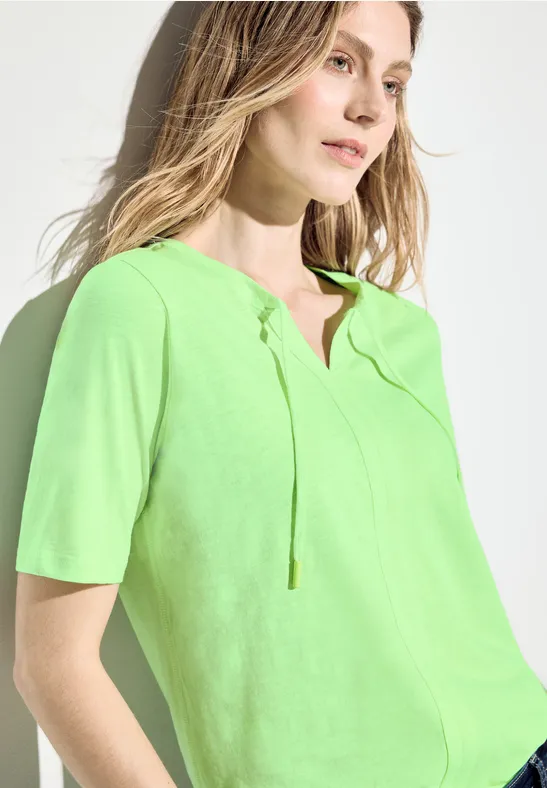 CECIL T-shirt tunique en fil flammé 