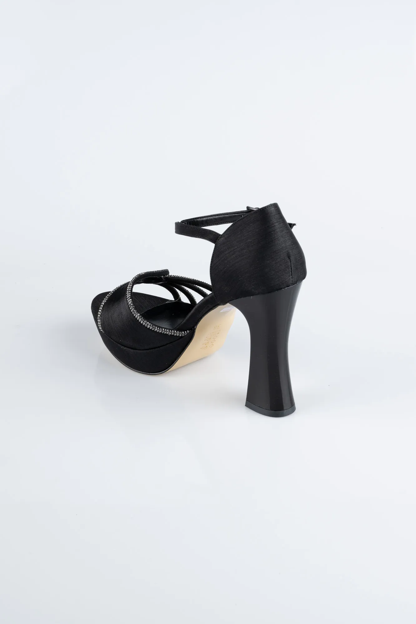 Chaussure Talon Plateforme Satin Vison MJS3409