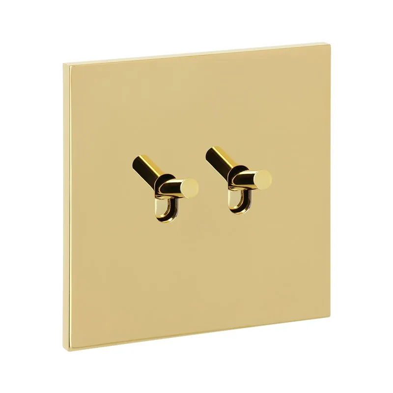 Double poussoir 6A or miroir Art d'Arnould univers Epure 67712 par Legrand