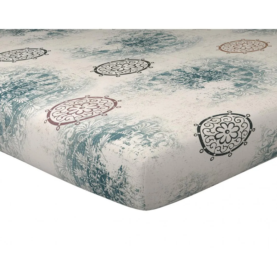 Drap-housse KYOTO multicolore en percale de coton | 3 Suisses