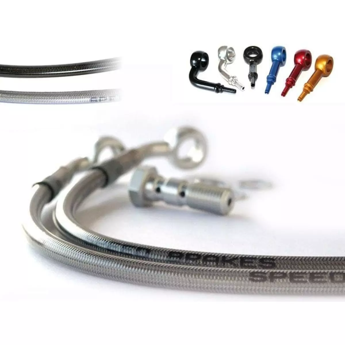 Durite Aviation Speed Brakes Carbone/Raccord Titane 351311222 - Durite de frein