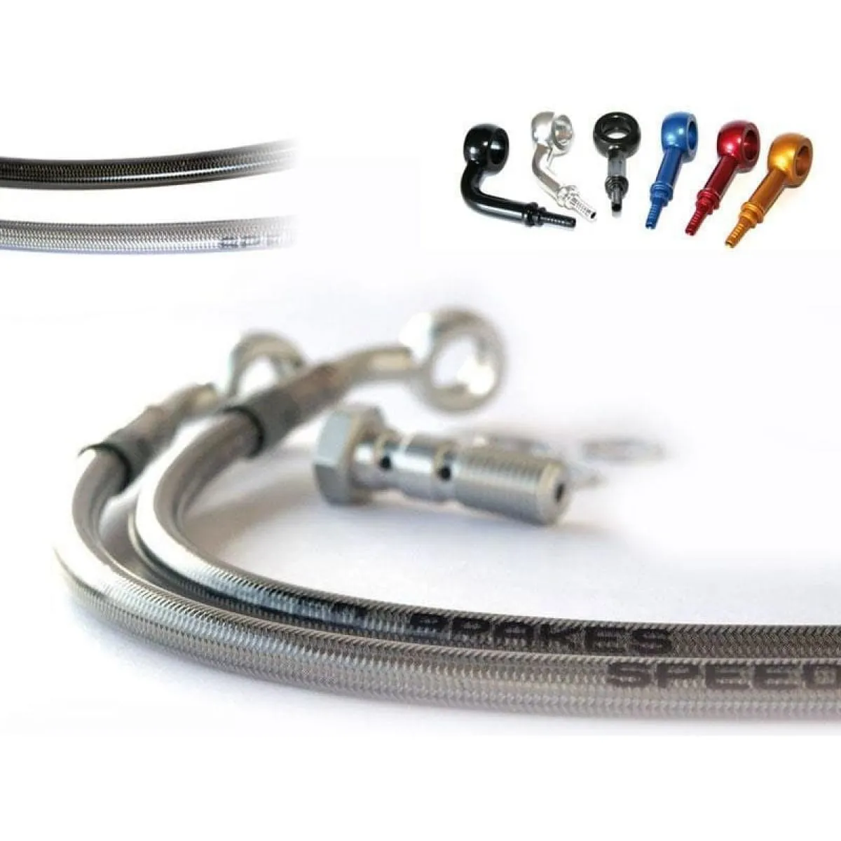 Durite Aviation Speed Brakes Inox/Raccord Or 356221405 - Durite de frein