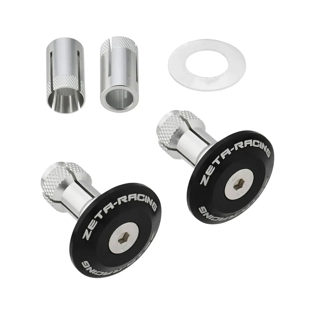 Embouts de guidon ZETA 35mm Noir la paire