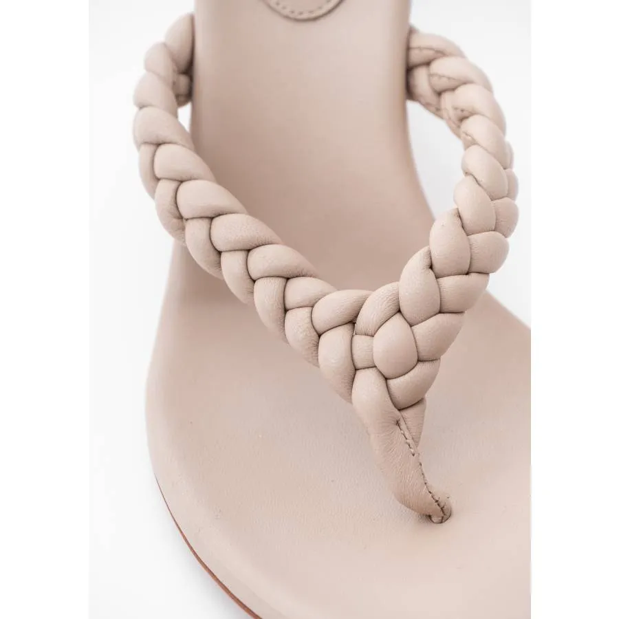 Gianvito Rossi Sandales à talon en cuir beige