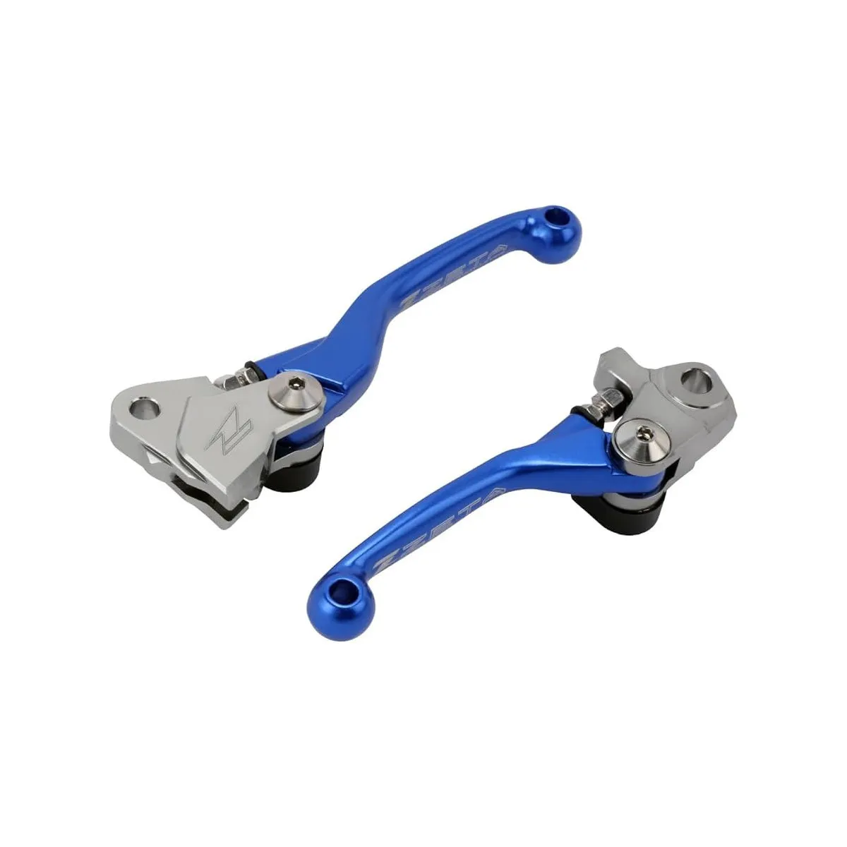 Jeu de leviers retournables frein/embrayage ZETA Yamaha 125/250 YZ 2015-2021, 250 YZF 2009-2021, 450 YZF 2009-2021 Bleu