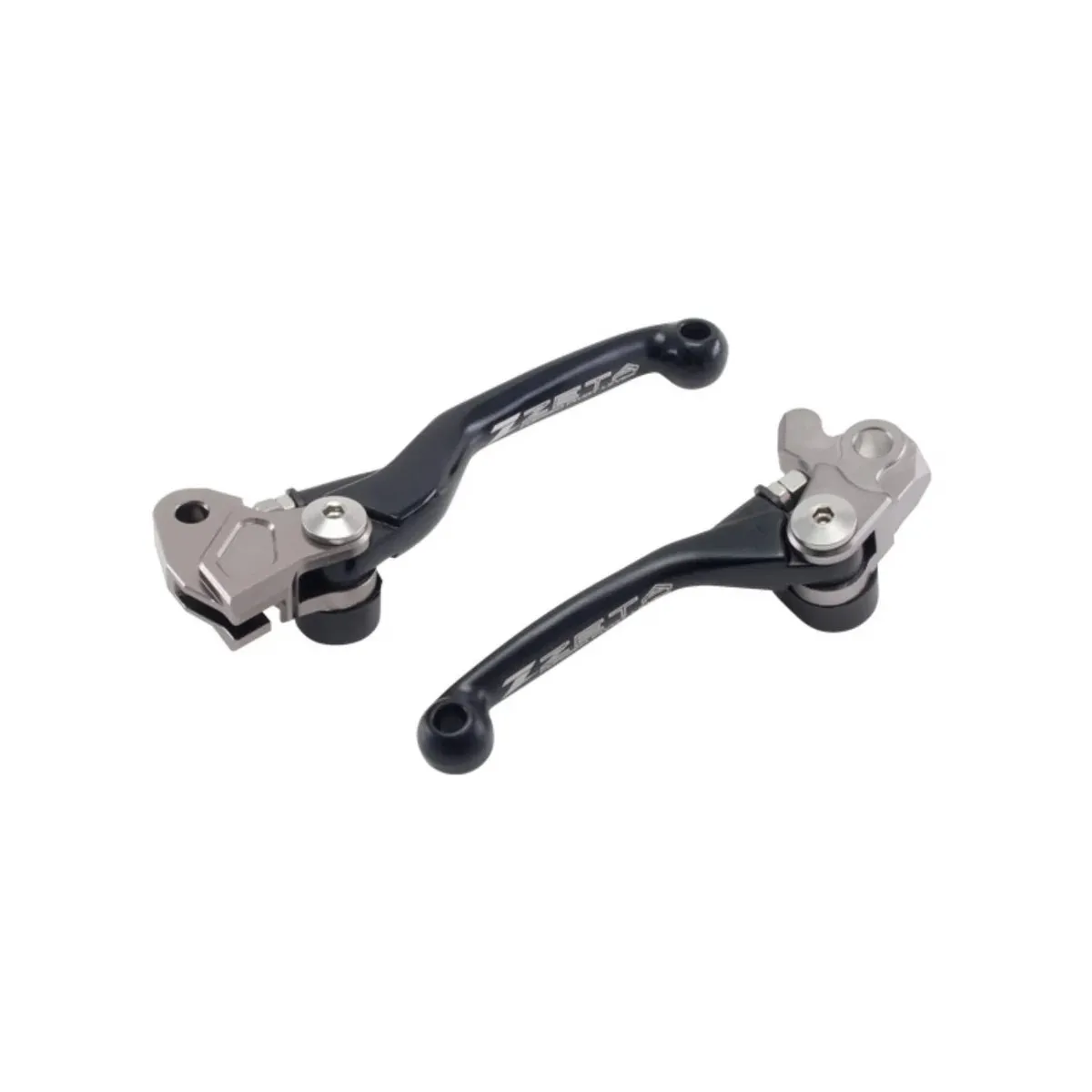Jeu de leviers retournables ZETA Kawasaki KX 65, KX 80/85/100, KX 125, KX 250 , KX 250 F, Suzuki 250 RMZ, 450 RMZ Noir
