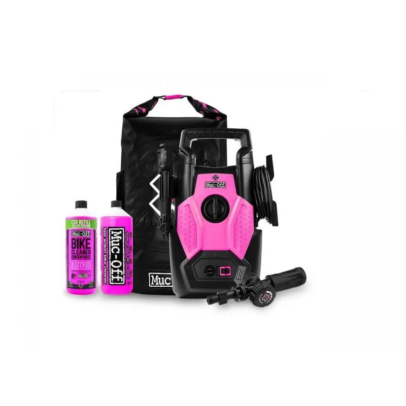 Kit nettoyeur haute-pression pour motos MUC-OFF (comprend les produits de nettoyage et d'entretien)