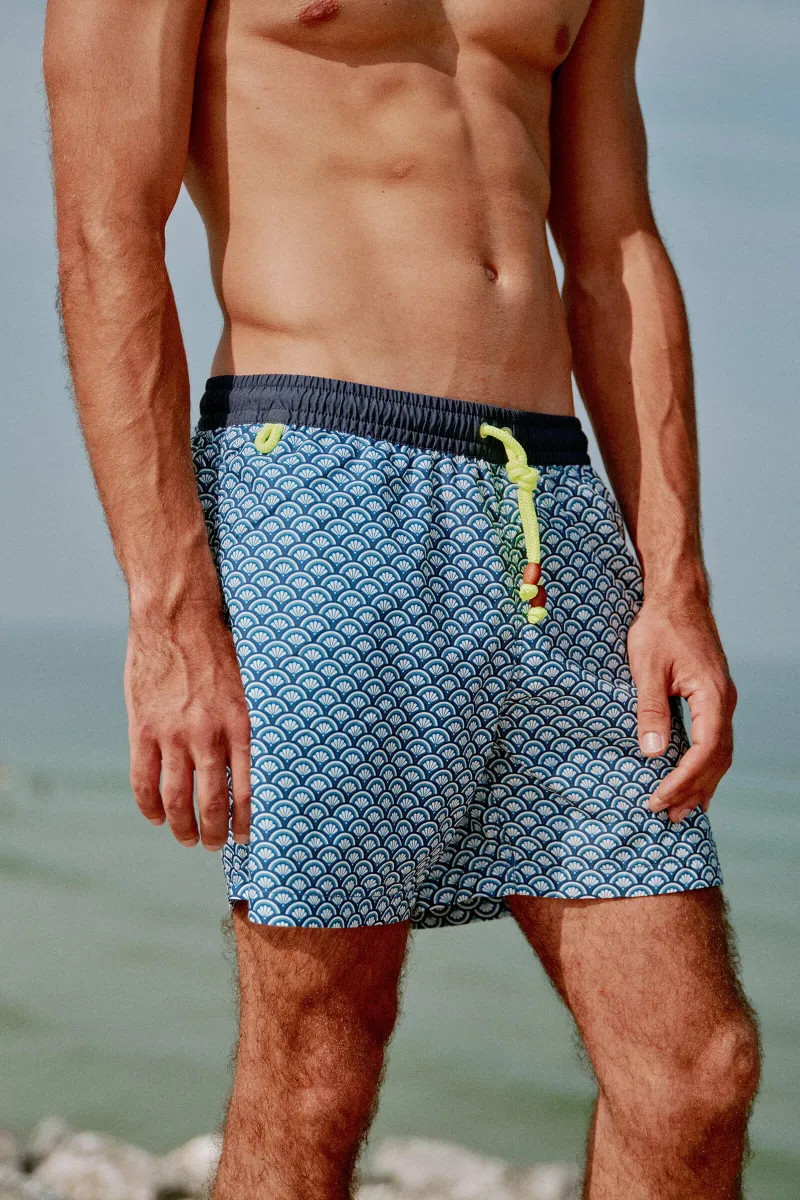 Maillot de bain pour homme TRAWANGAN Blue Kyoto | GILI'S