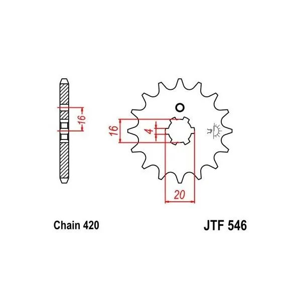 Pignon JT SPROCKETS acier standard 546 - 420