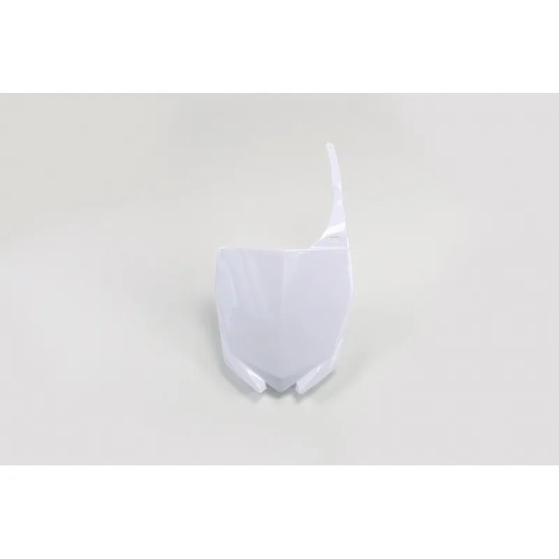 Plaque numéro frontale UFO blanc moto Yamaha - piecemotoquad