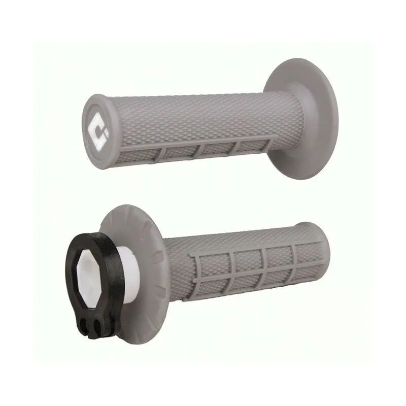 Revêtements de poignées ODI MX V2 Lock-On semi-gauffré gris soft