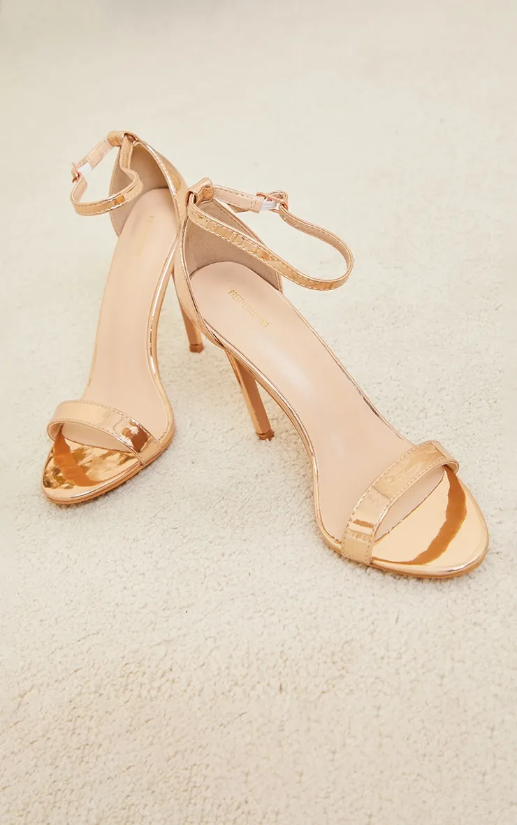 Sandales clover à talons & bride rose gold pointure large