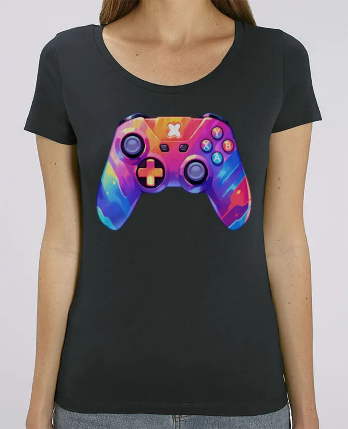 T-shirt Femme Manette de jeux vidéo pixel art par KronoArt