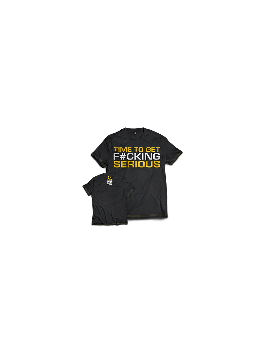 T-shirt TIME TO GET SERIOUS MODEL D039 DEDICATED Size S Color Black