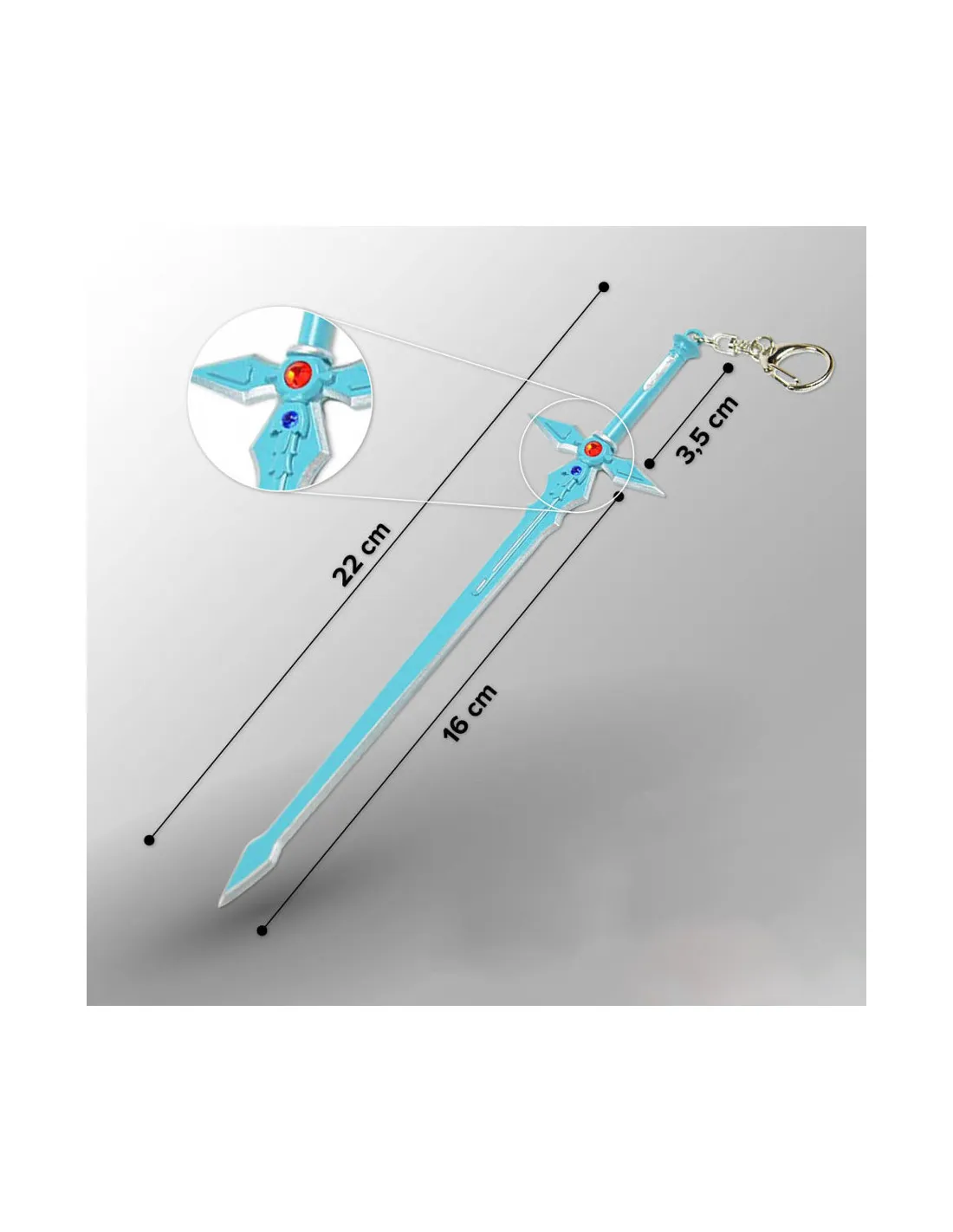 Épée miniature Sword Art Online Blue Dark Repulser avec fourreau et support ⚔️
